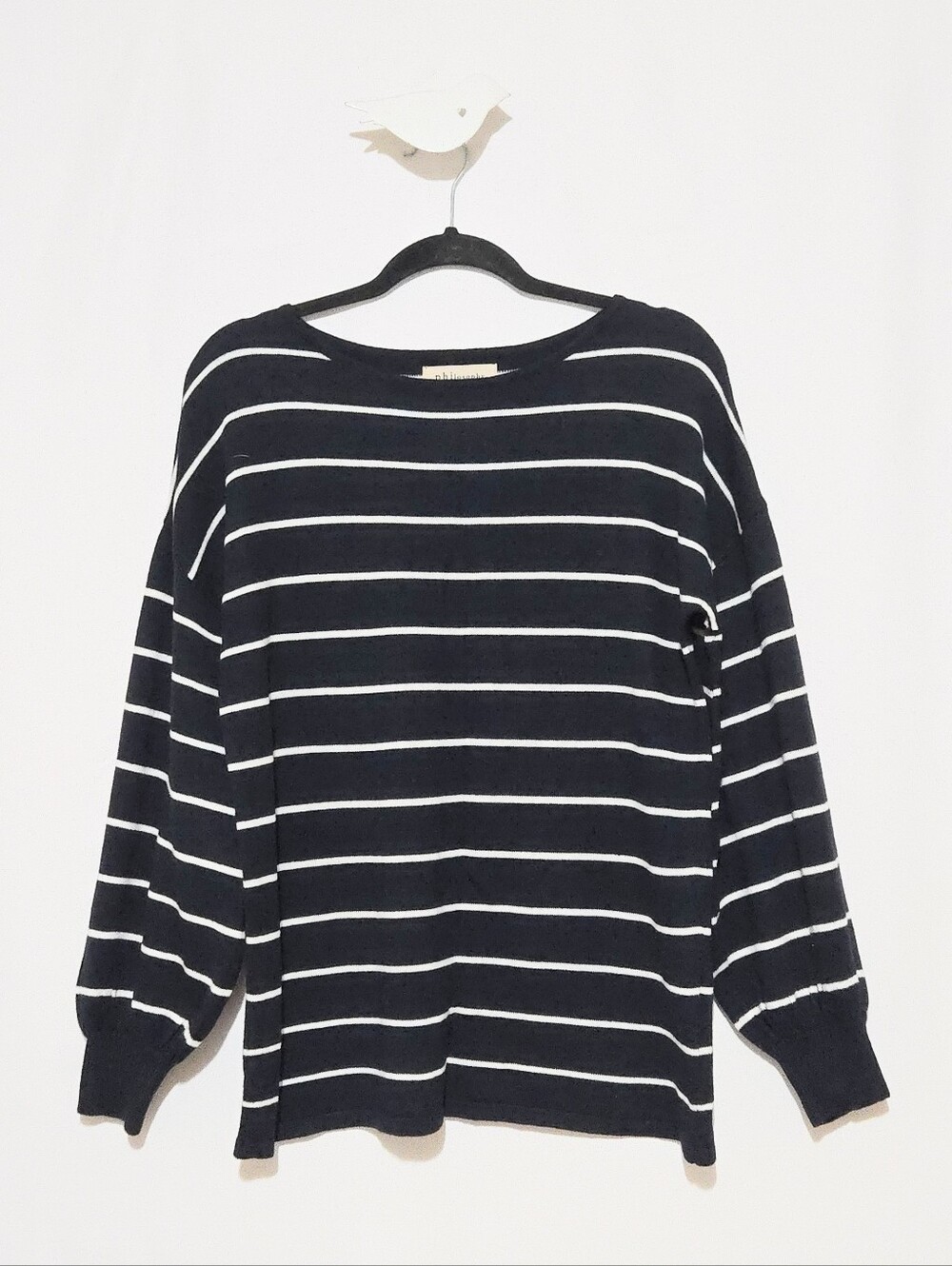 Philosophy Navy & White Striped - Parisian Flare - Oversized - Nautical - Size M